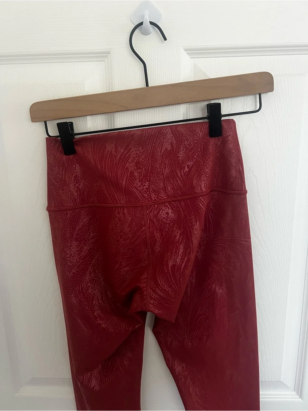 lululemon athletica Red High-Rise Textured Leggings